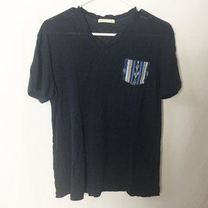 Alternative Apparel V-Neck Pocket T-Shirt Navy L
